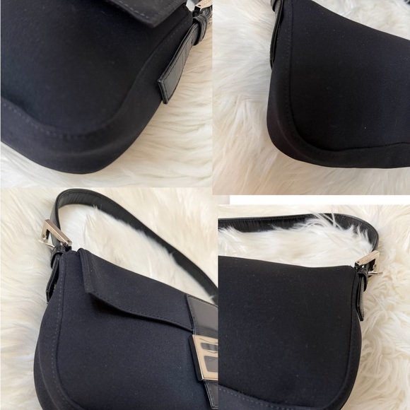 Vintage 00's Fendi Black Neoprene Baguette
Bag with Silver Accent. - Picture 14 of 16